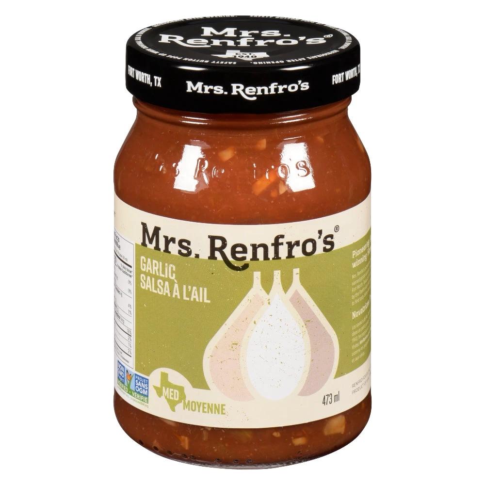 Mrs Renfros Salsa Garlic 473ml
