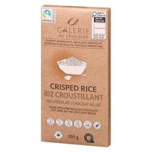 Load image into Gallery viewer, Crisped Rice Milk Chocolate Bar 100g