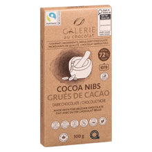 Load image into Gallery viewer, Cocoa Nibs Dark Chocolate Bar 100g