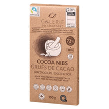 Load image into Gallery viewer, Cocoa Nibs Dark Chocolate Bar 100g