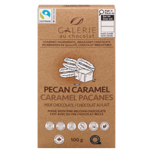 Load image into Gallery viewer, Pecan Caramel Milk Chocolate Bar 100g