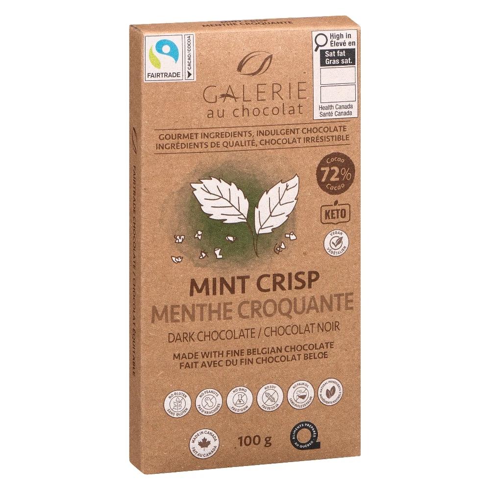 Mint Crisp Dark Chocolate Bar 100g