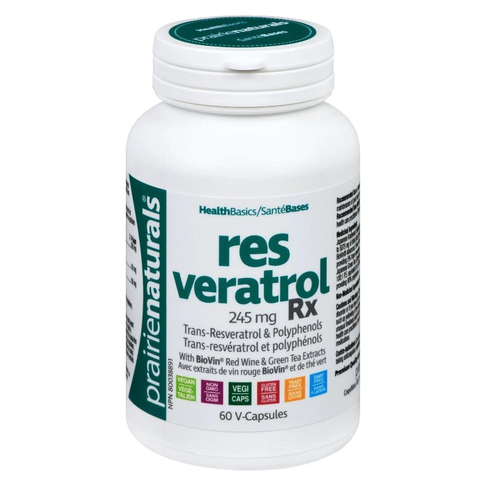 Prairie Naturals. Resveratrol Rx. 265MG, 60 Caps.