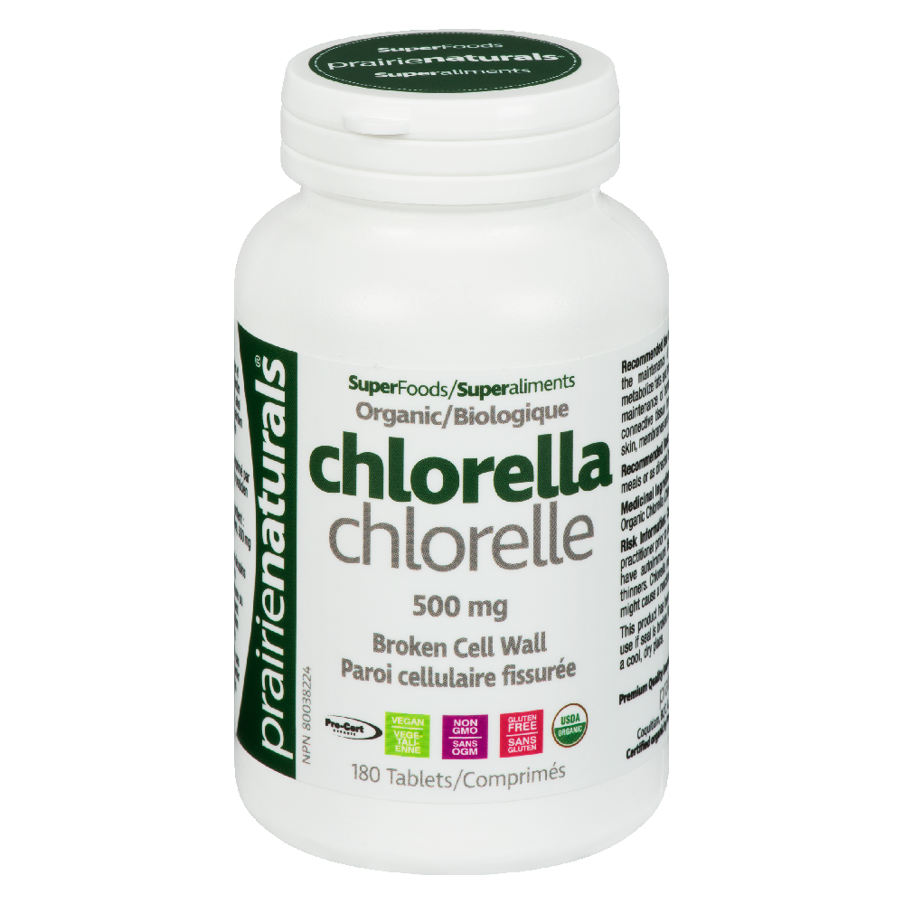 Prairie Naturals, Organic Chlorella. 180 Caps.