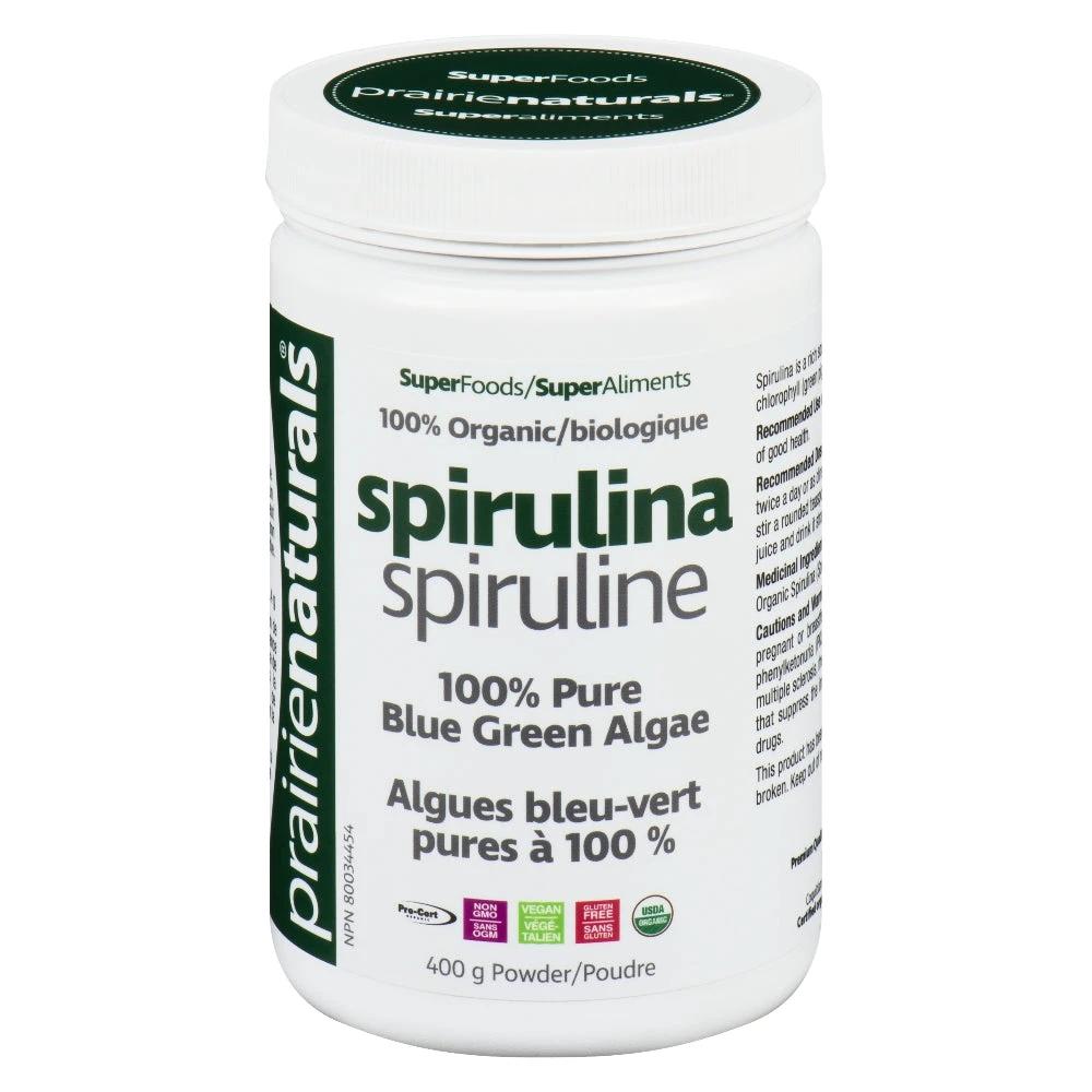 Prairie Naturals. Organic Spirulina. 400G.