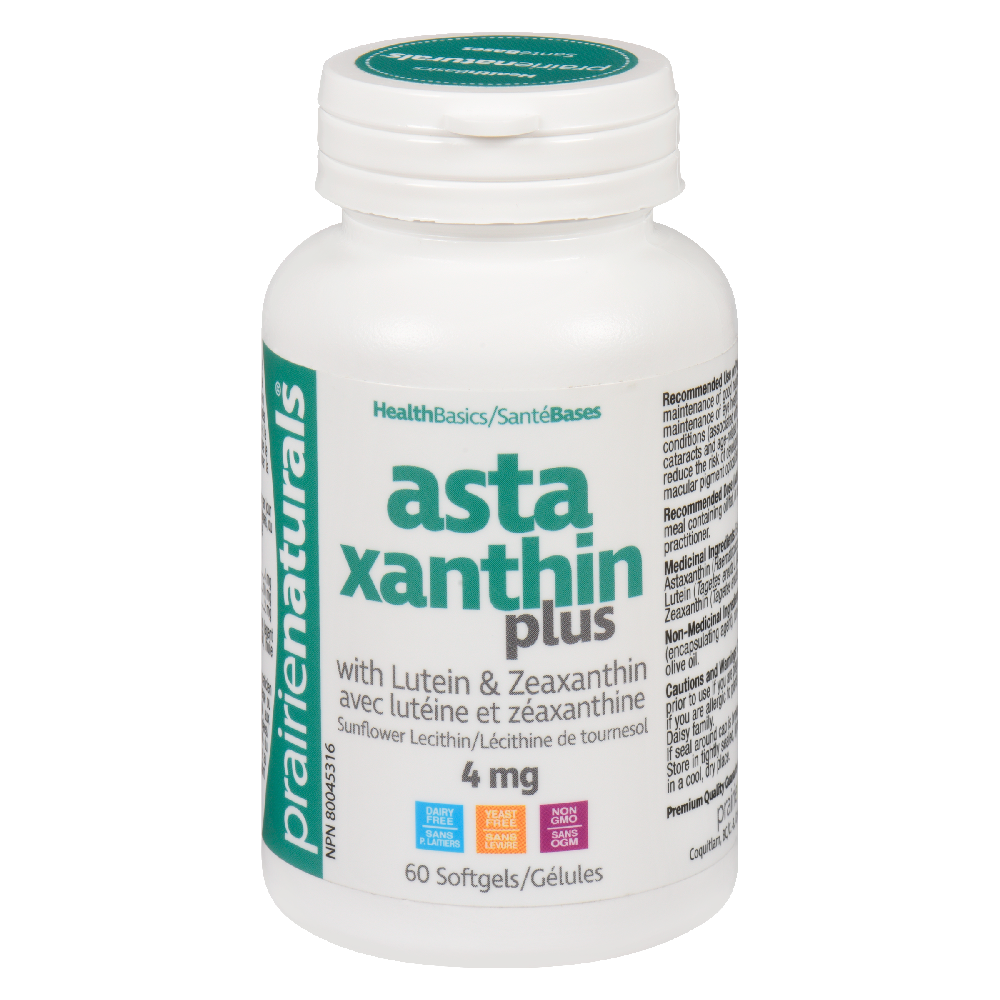 Prairie Naturals. Astaxanthin Plus. 60 Caps.