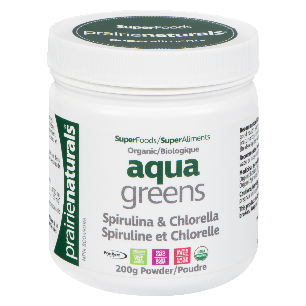 Prairie Naturals. Organic Aqua Greens. 200G.