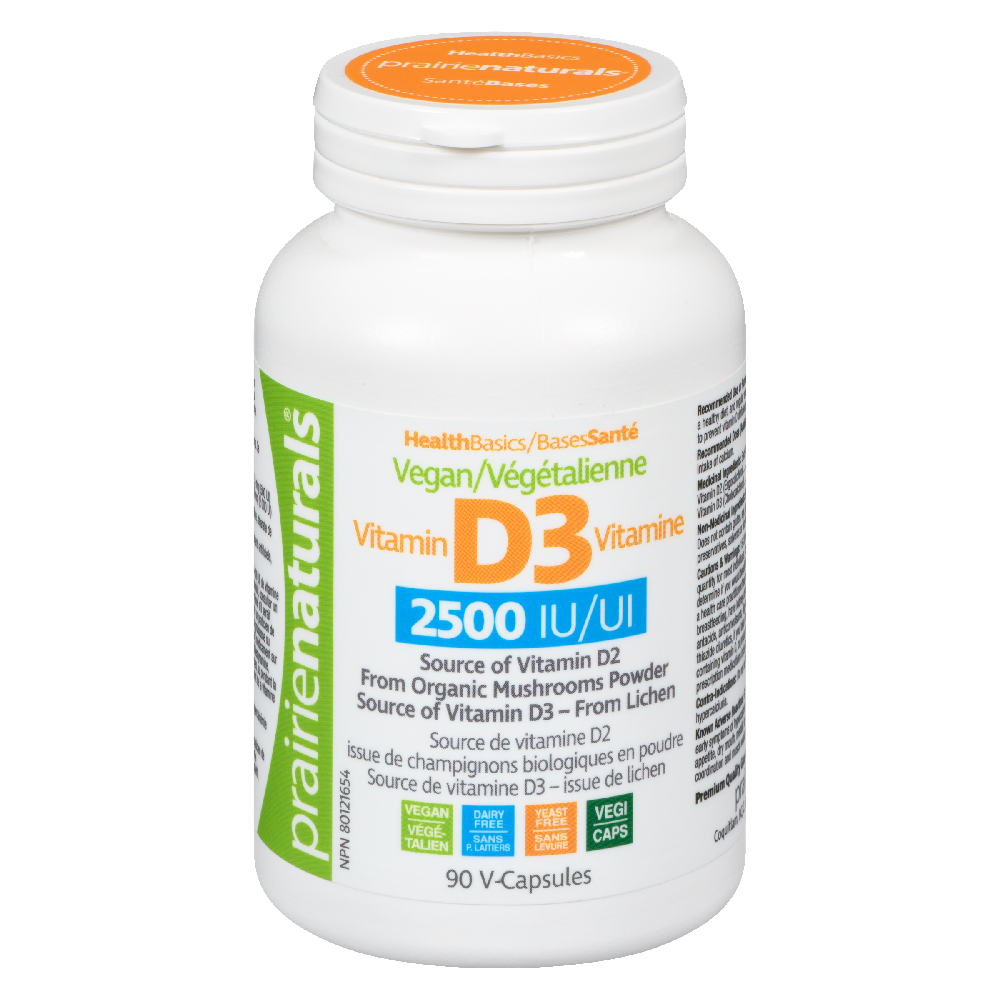 Prairie Naturals. Vitamin D3 Vegan 2500 IU