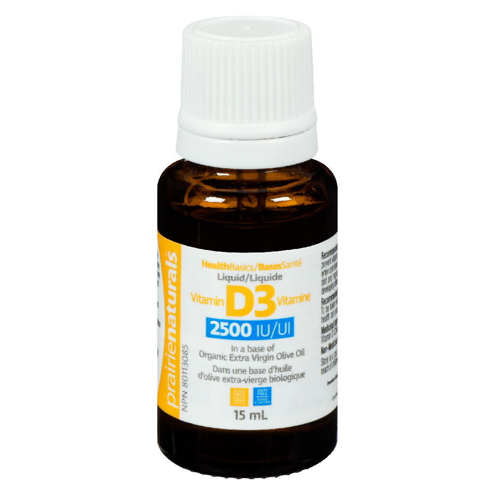 Prairie Naturals. Vitamin D3 2500 IU Liquid. 15ML.