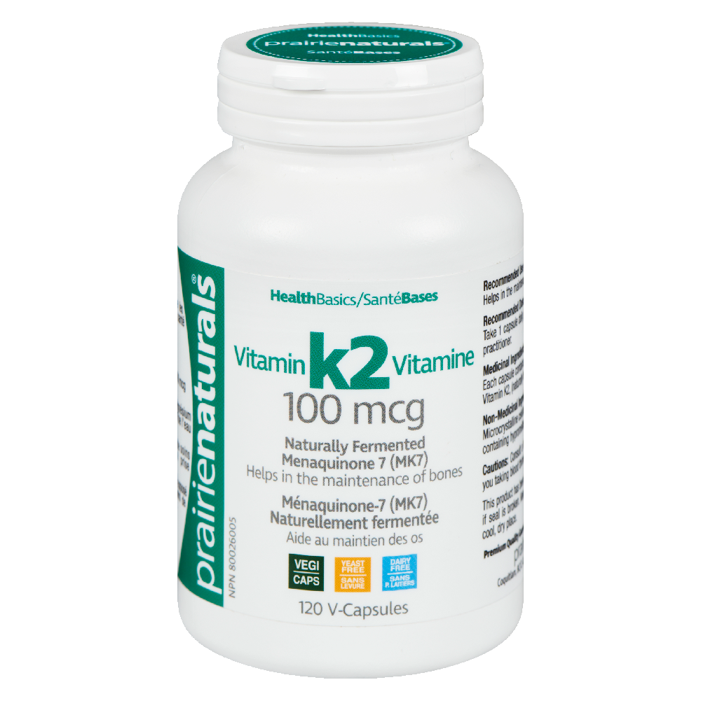 Prairie Naturals, Vitamin K2 100 mcg. 120 Caps.