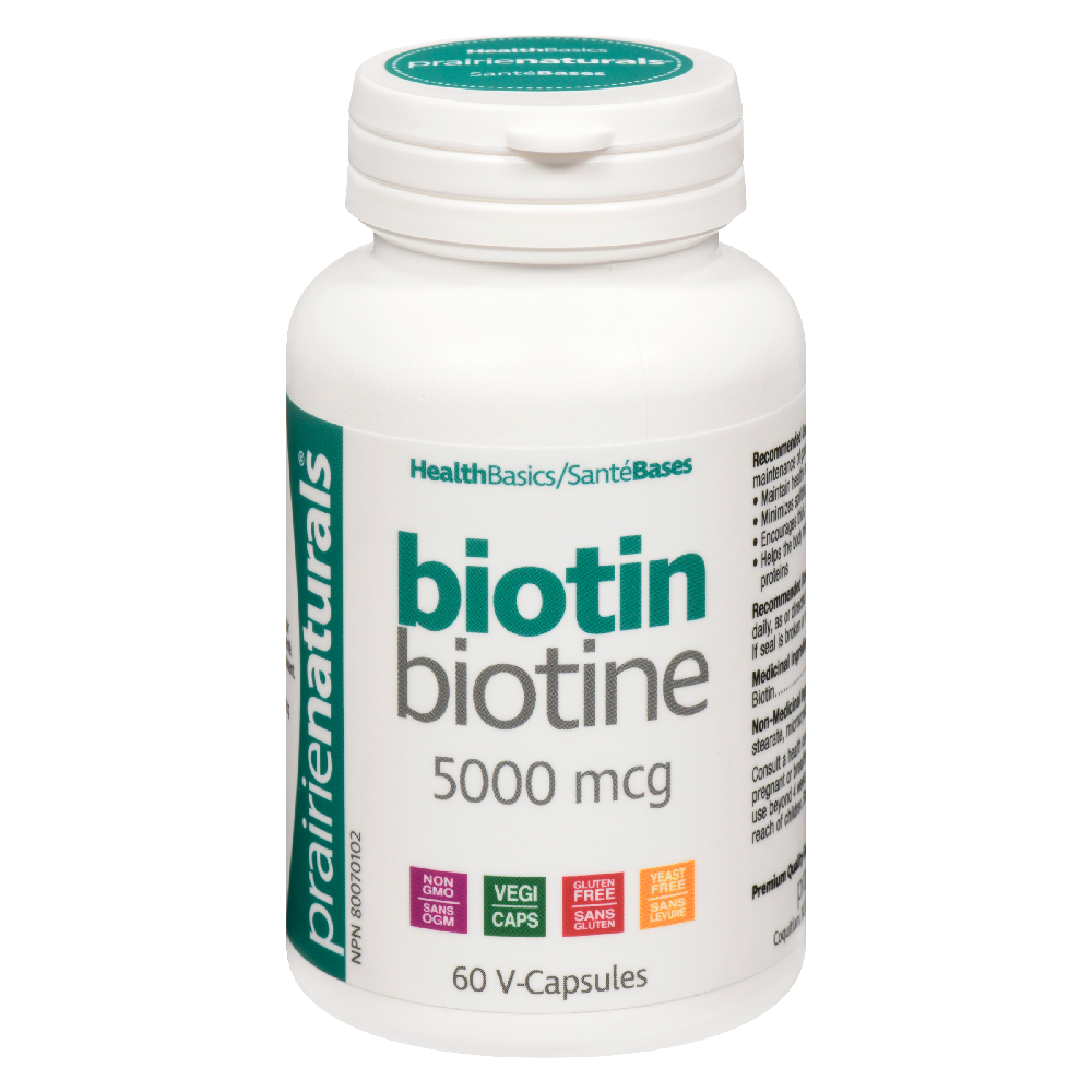 Prairie Naturals. Biotin 5000 MCG. 60 Caps.