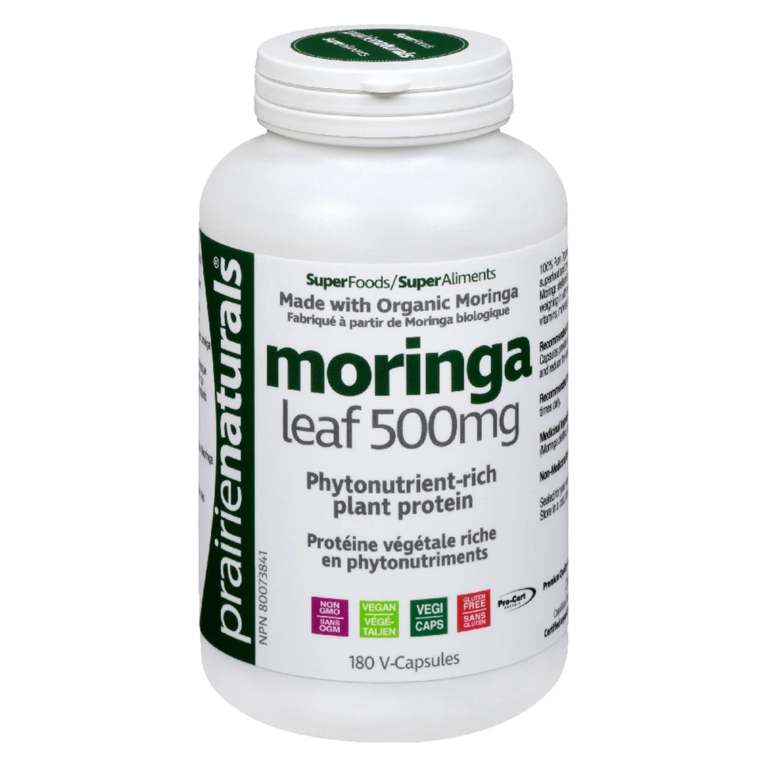 Prairie Naturals, Organic Moringa Leaf. 180 Caps.