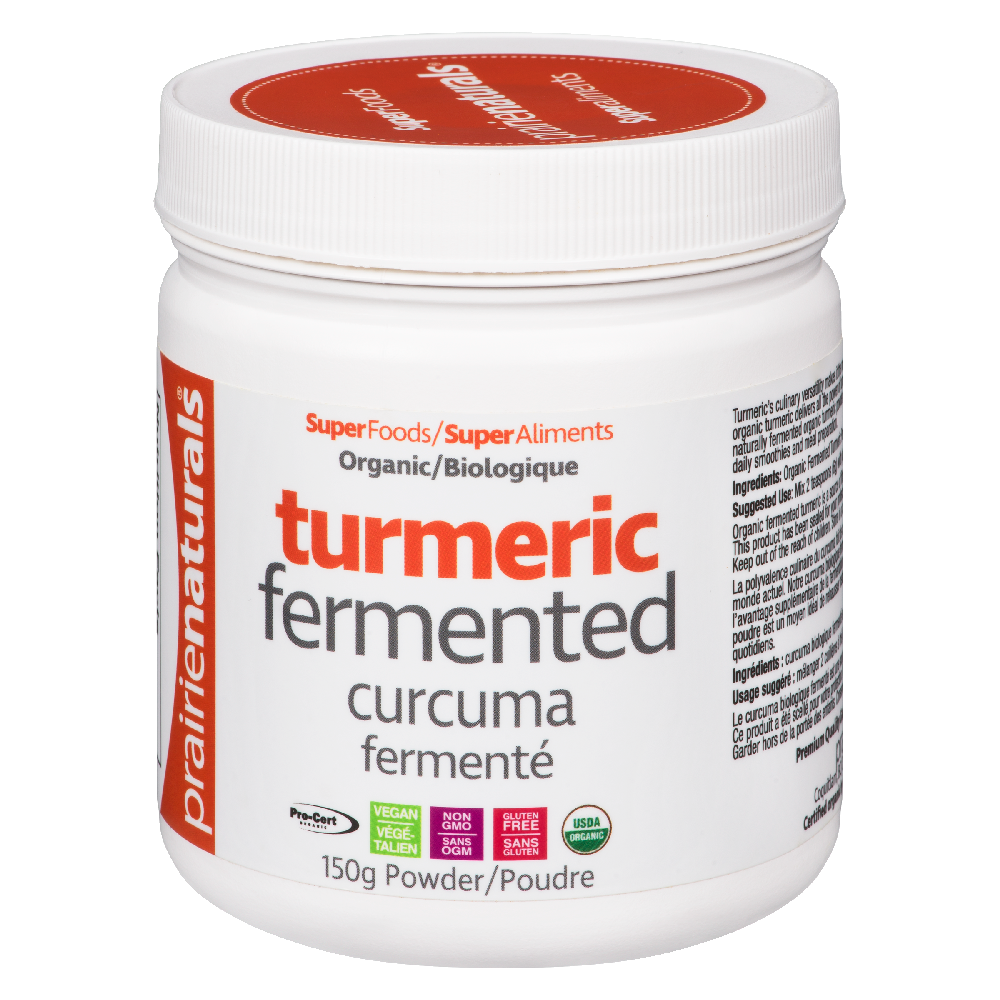 Prairie Naturals. Fermented, Organic Turmeric. 150G.