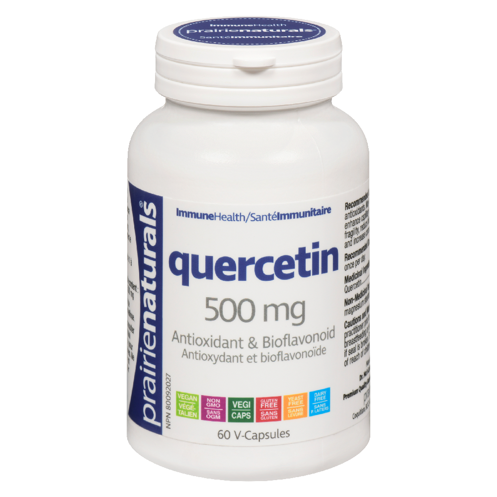 Prairie Naturals. Quercetin. 500MGs, 60 Caps.