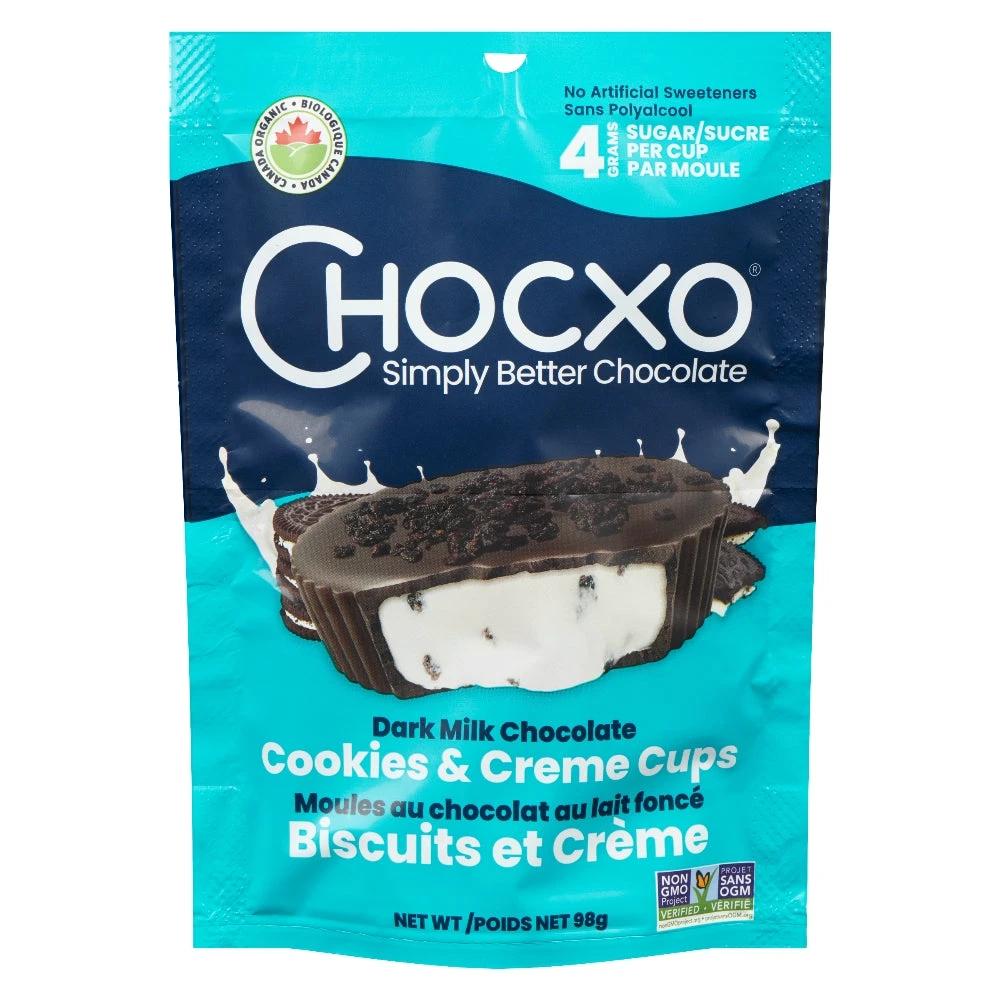 Cookies &amp; Creme Dark Chocolate Cup Organic 98g
