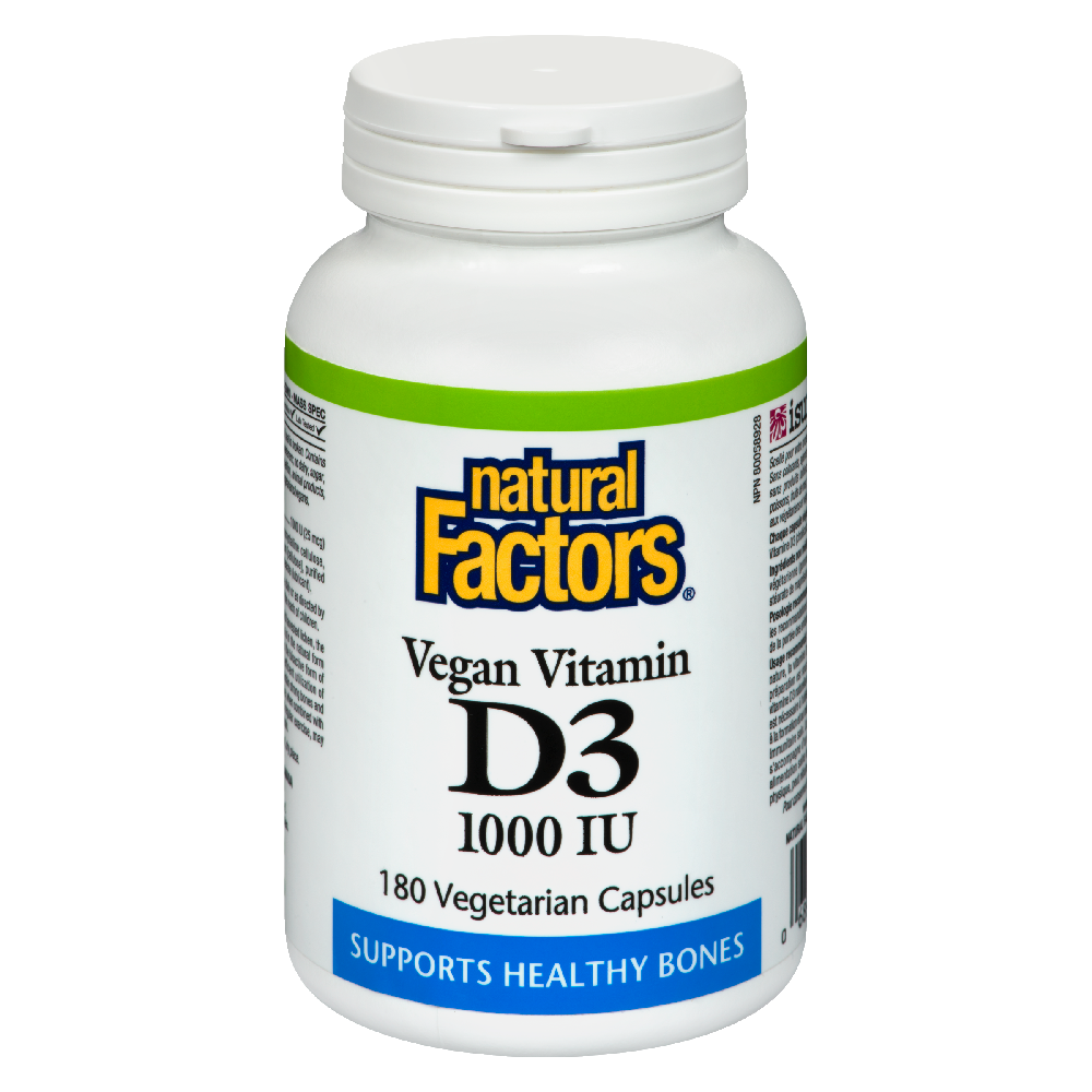 Vit D3 Vegan 1000IU 180vca