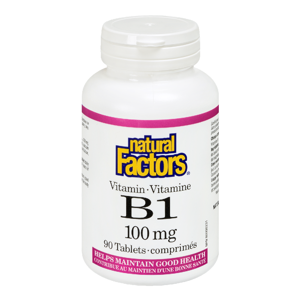 Natural Factors Vitamin B1  100 mg  90 Tablets