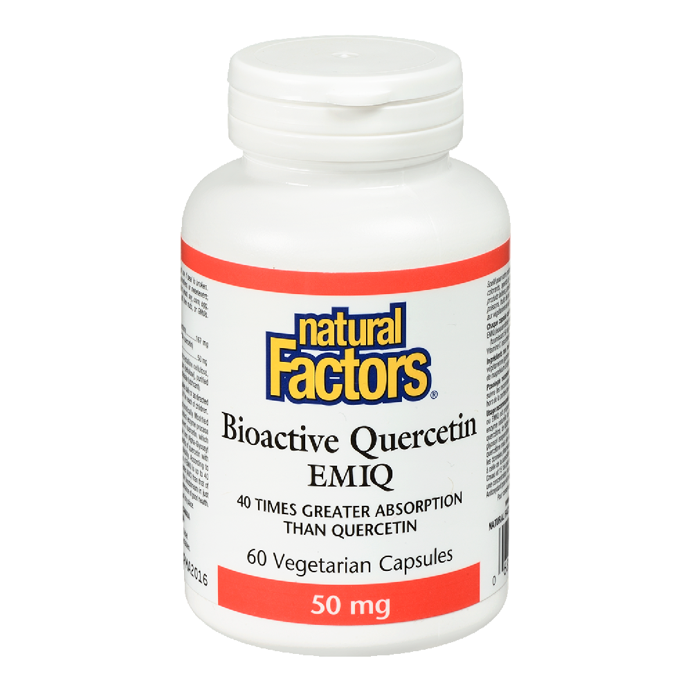 Natural Factors Bioactive Quercetin EMIQ  50 mg  60 Vegetarian Capsules