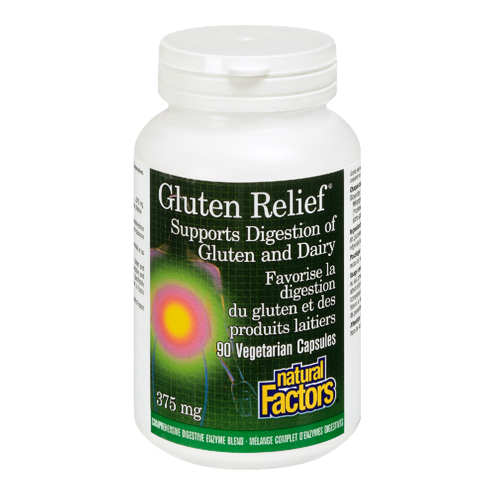 Natural Factors Gluten Relief�   90 Vegetarian Capsules