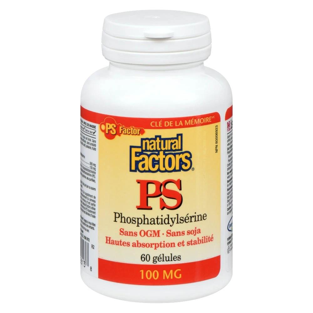 Natural Factors PS Phosphatidylserine  100 mg  60 Softgels