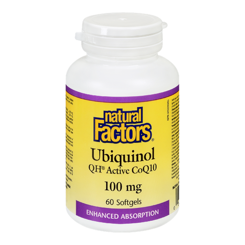 Natural Factors Ubiquinol Active CoQ10  100 mg  60 Softgels