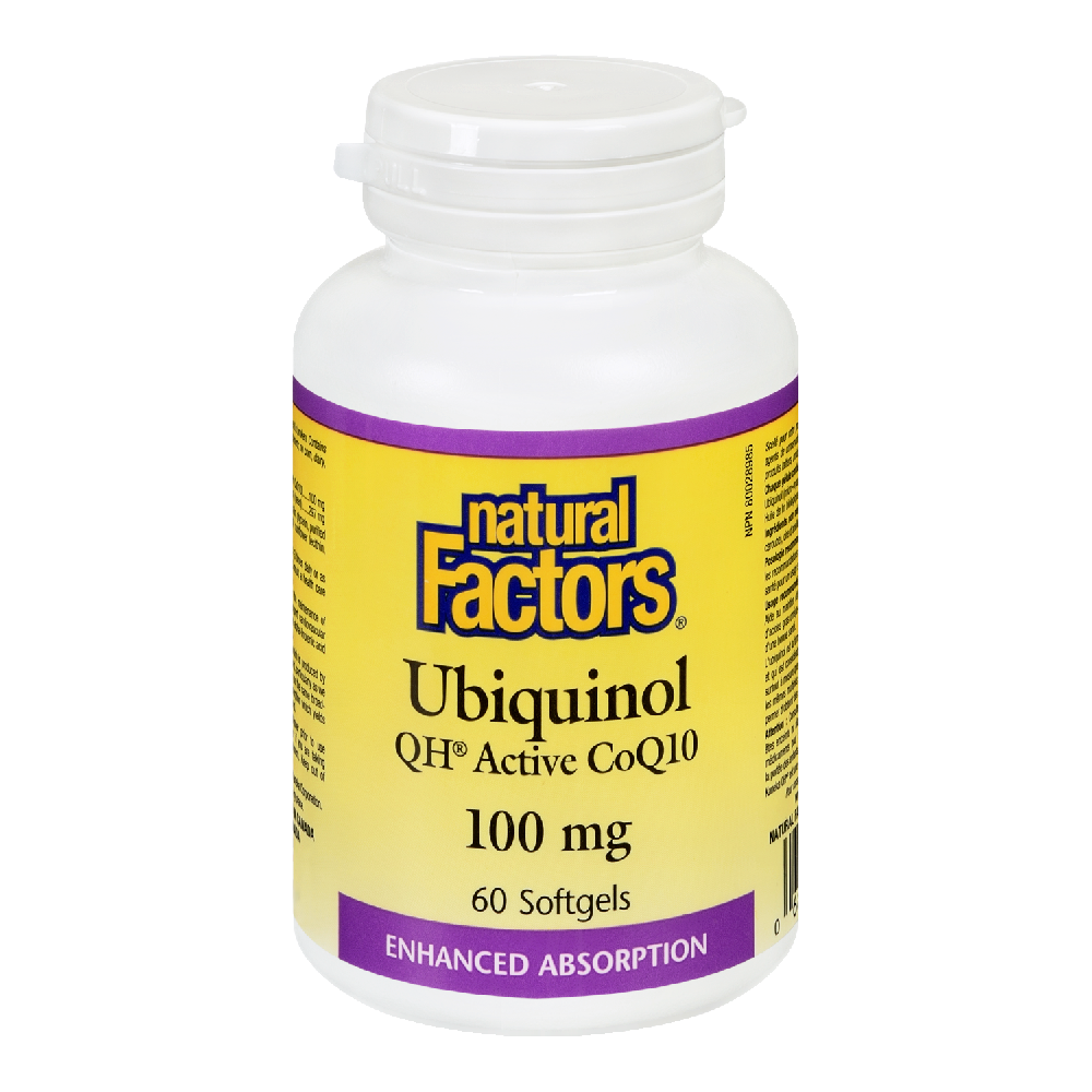 Natural Factors Ubiquinol Active CoQ10  100 mg  60 Softgels