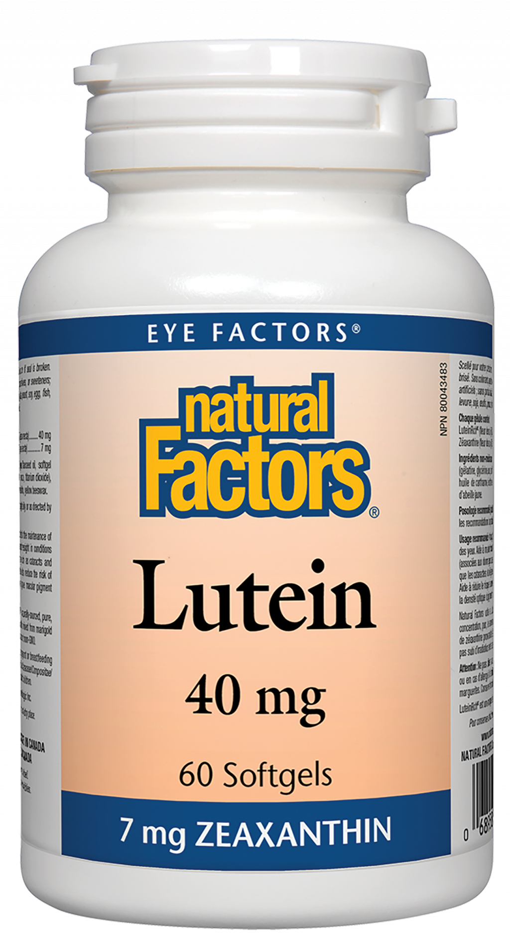 Natural Factors Lutein  40 mg  60 Softgels