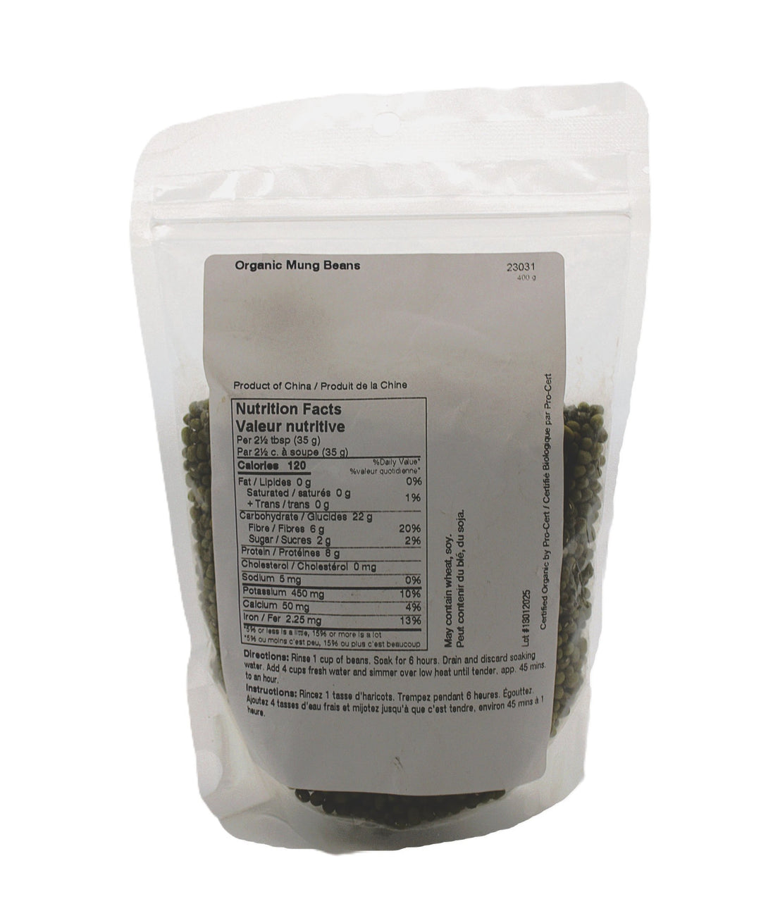 Beans Mung Organic 4 400g by Vita Market