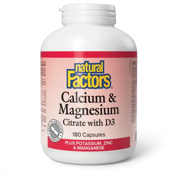 Calcium &amp; Magnesium Citrate with D3 Plus Potassium, Zinc &amp; Manganese Capsules 180s