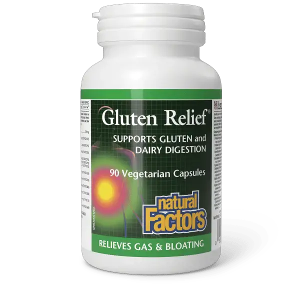 Natural Factors Gluten Relief�   90 Vegetarian Capsules