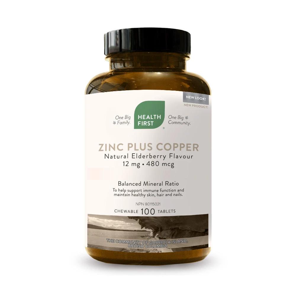 Health First Zinc Plus Copper Chewable, 100 chewable tablets by Health First