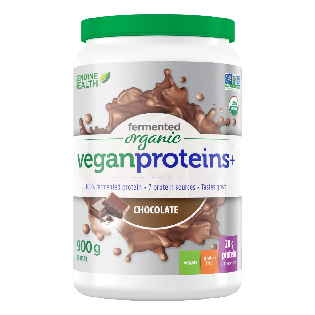 Gen. Health Proteins+ Vegan Choc Org 900G by Genuine Health
