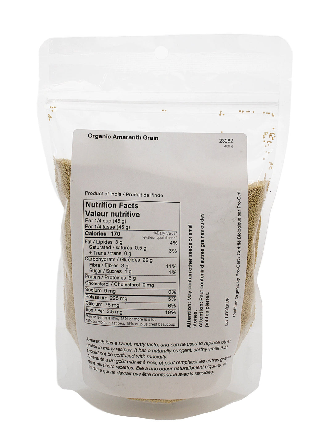 Amaranth Organic 400g by Vita Market