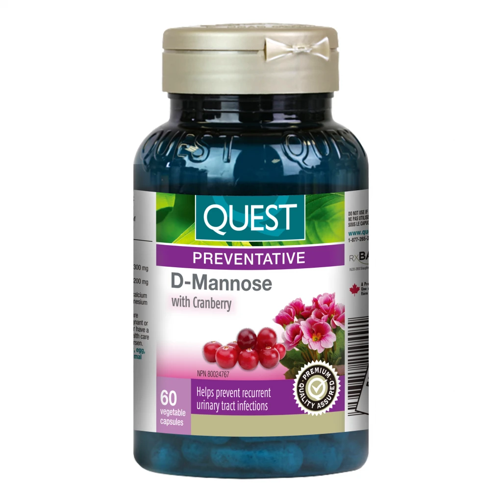 D-Mannose with Cranberry 60 Vegetable Capsules by Quest