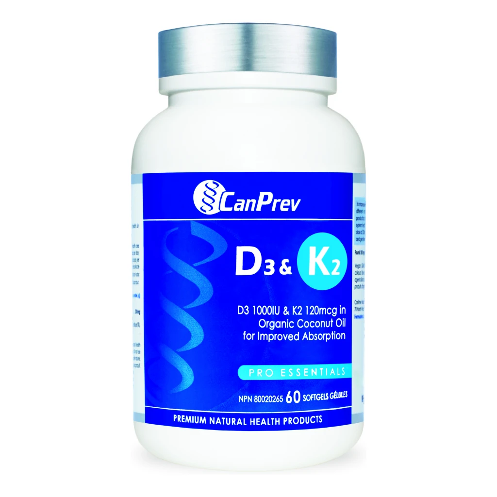 Canprev Vit D3 &amp; K2 W/ Coconut Oil 60S by Canprev