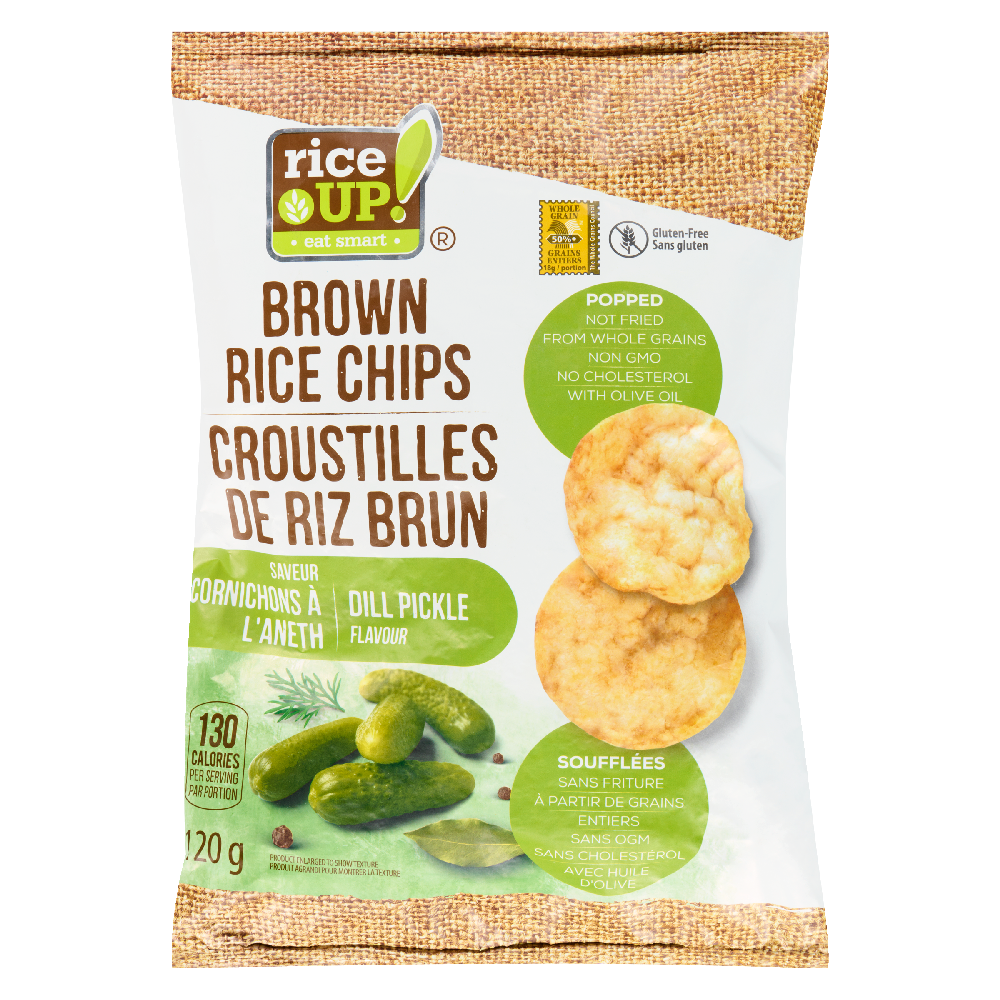 Brown Rice Chips Dill Pickle 120g