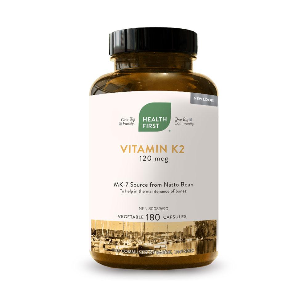 Health First Vitamin K2, 180 vegetable capsules