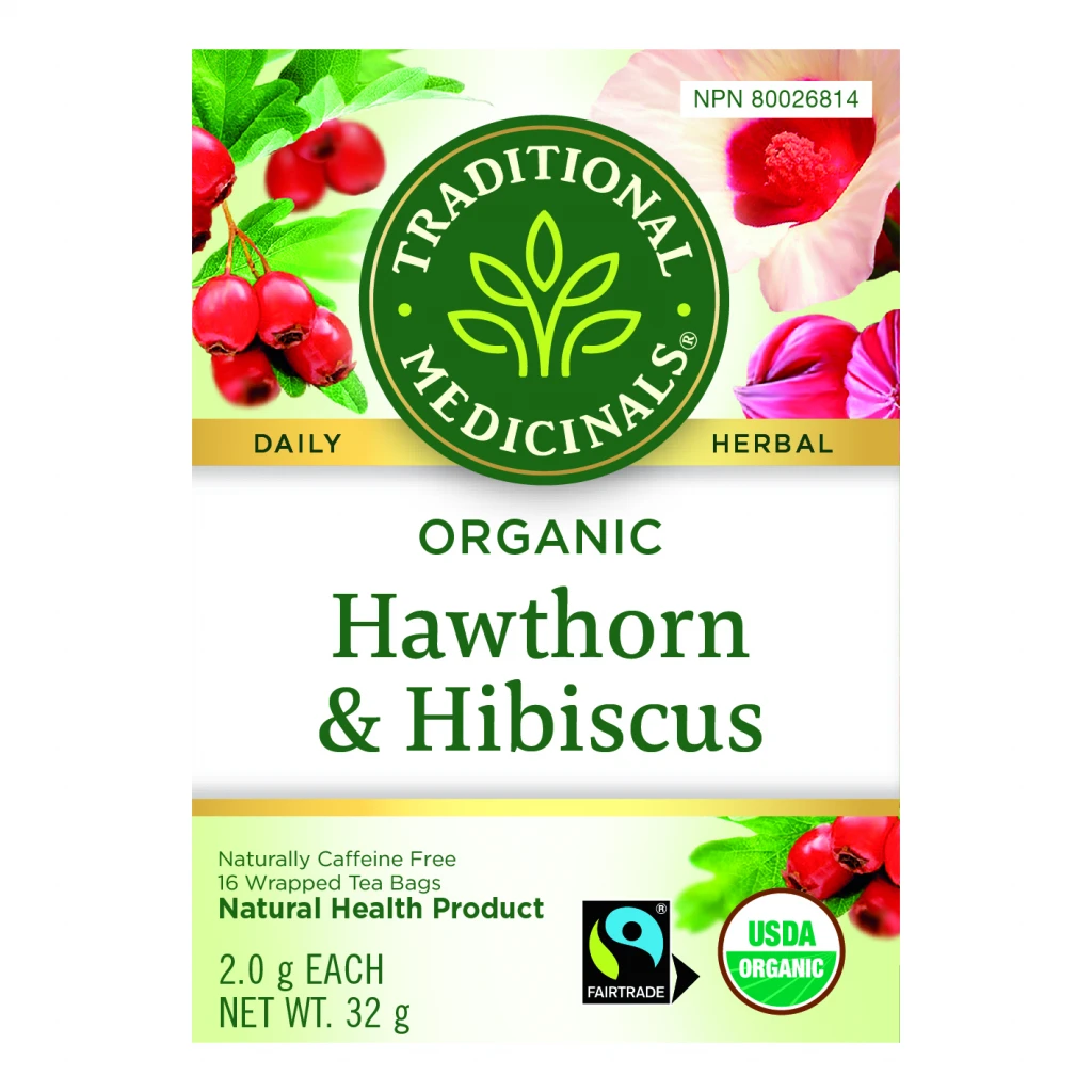 Organic Hawthorn With Hibiscus by Traditional Medicinals
