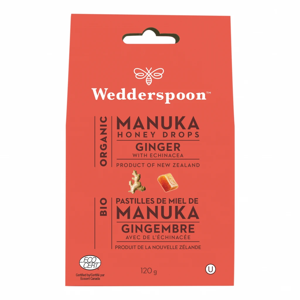 Org Manuka Honey Drops Ginger by Wedderspoon