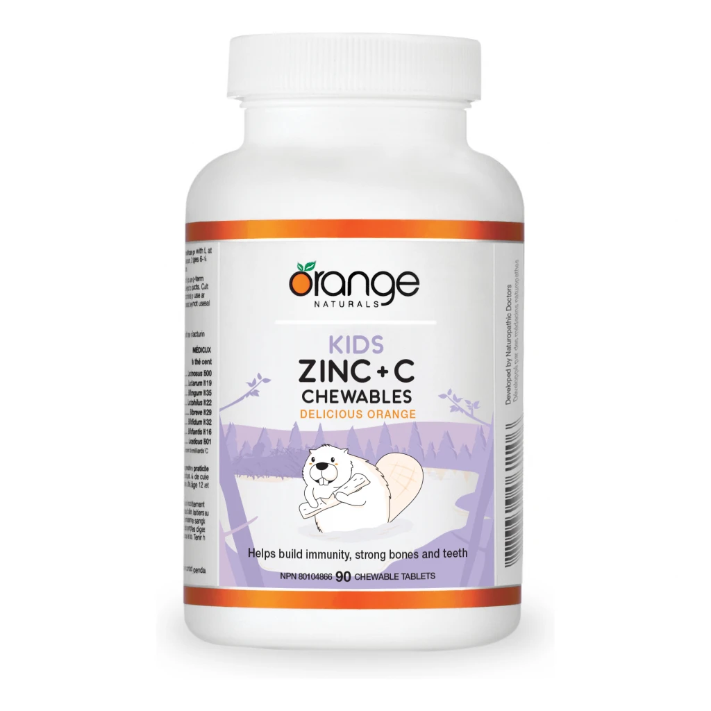 Kids Zinc &amp; Vitamin C Chewables- Orange by Orange Naturals