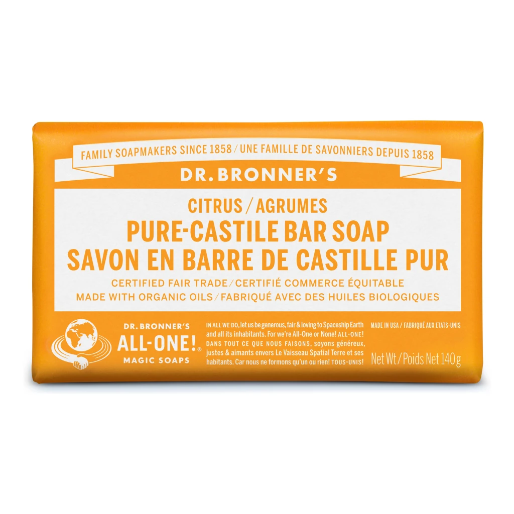 Citrus Castile Bar Soap by Dr Bronner