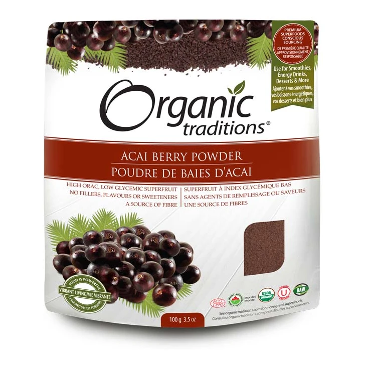 Organic Traditions Acai Powder Org 100G by Organic Traditions