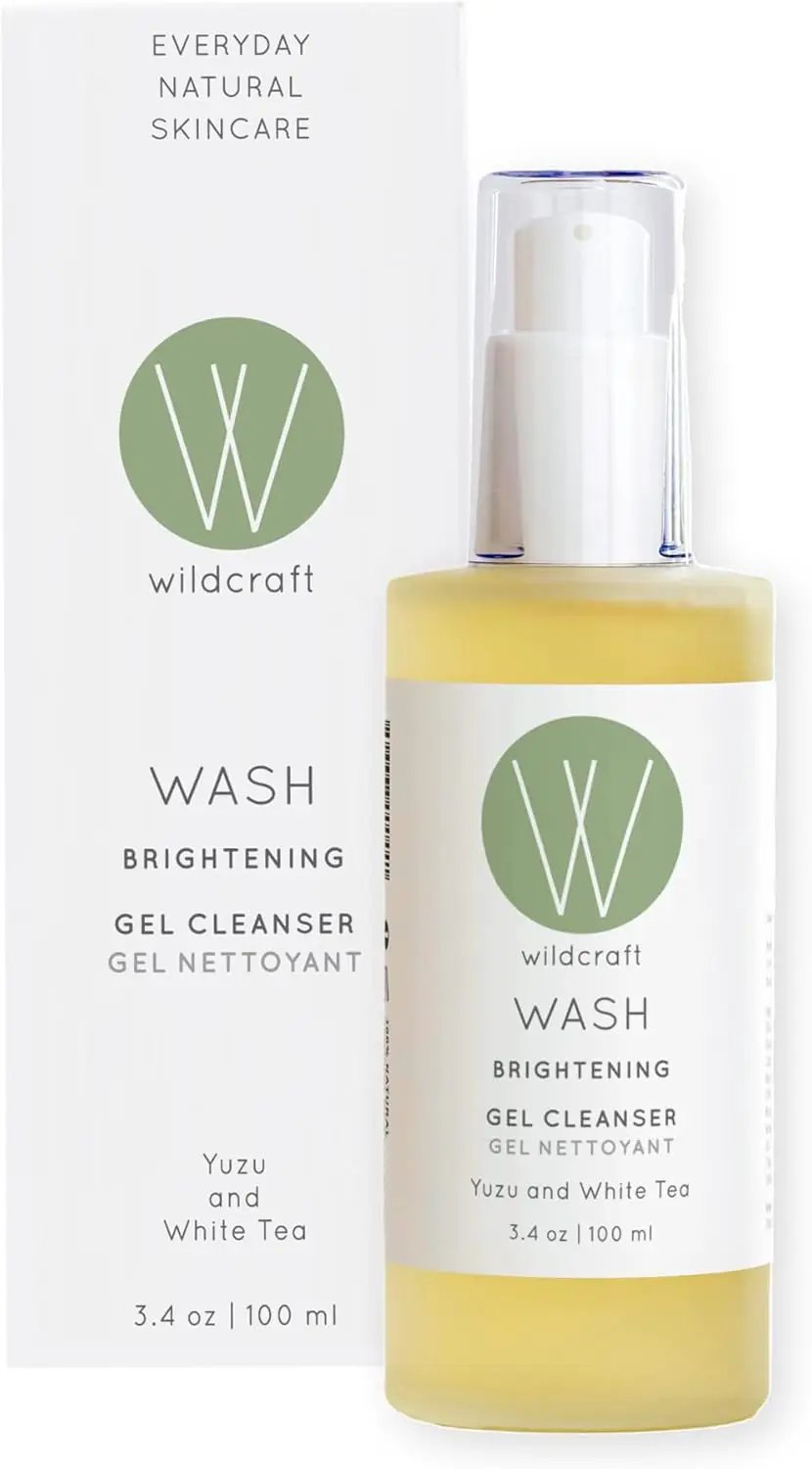 Wildcraft brightening gel cleanser bottle with packaging on a white background