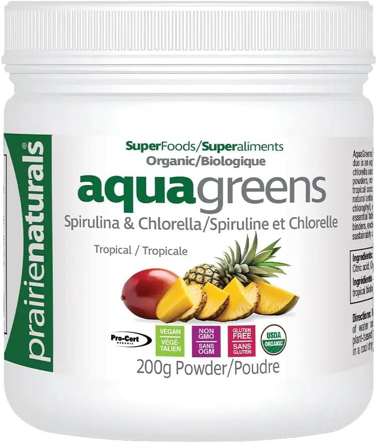 Prairie Naturals. Organic Aqua Greens. Tropical