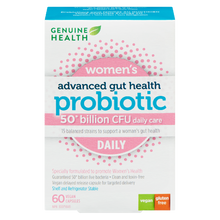 Load image into Gallery viewer, Genuine Health Advanced Gut Health Women&#39;s Probiotic - 50 Billion - 60 capsules
