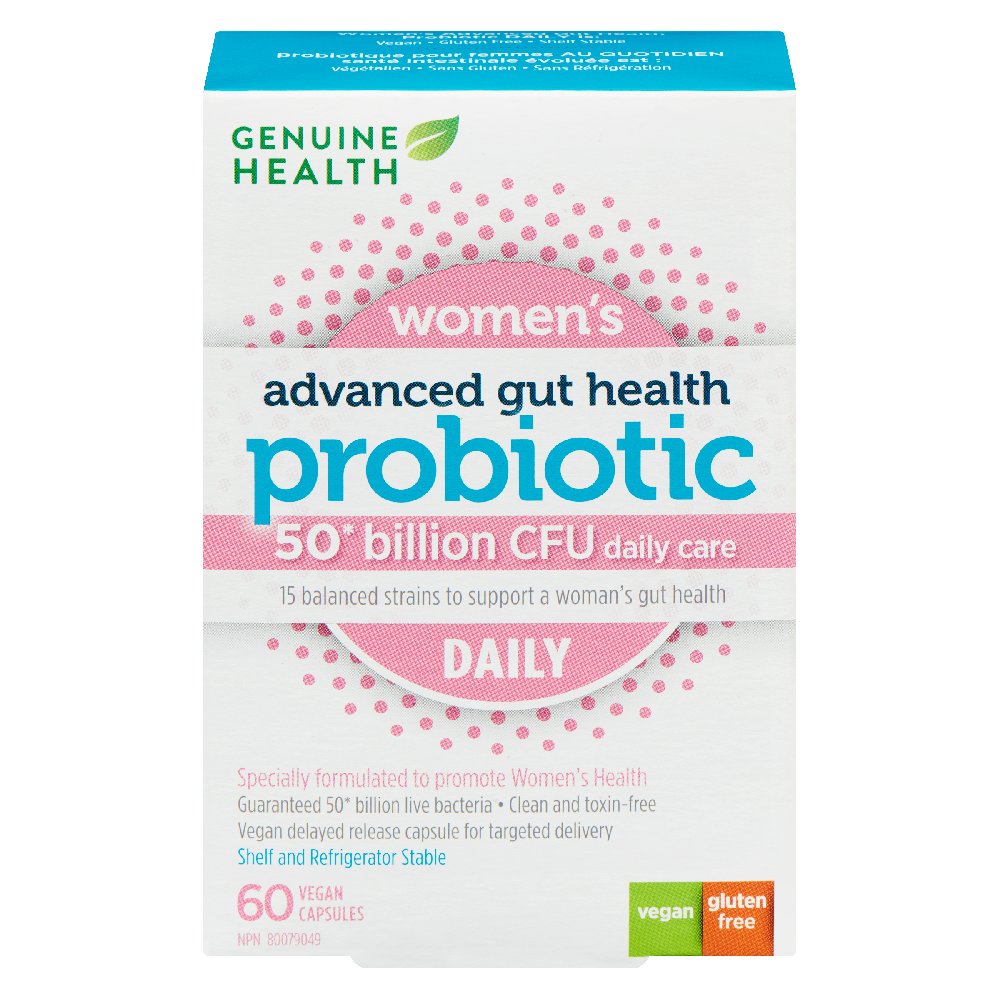 Genuine Health Advanced Gut Health Women's Probiotic - 50 Billion - 60 capsules