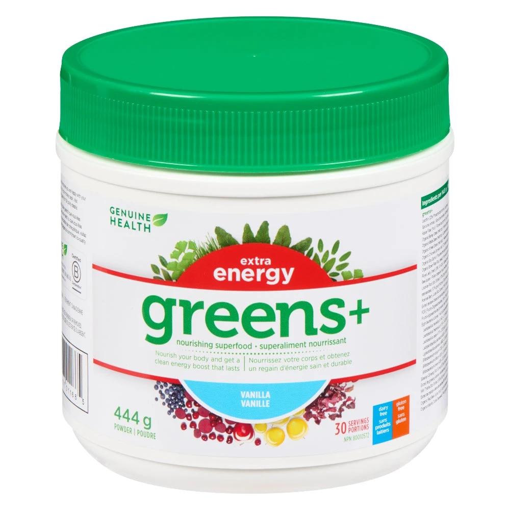 Genuine Health Greens+ Extra Energy - Vanilla 444g