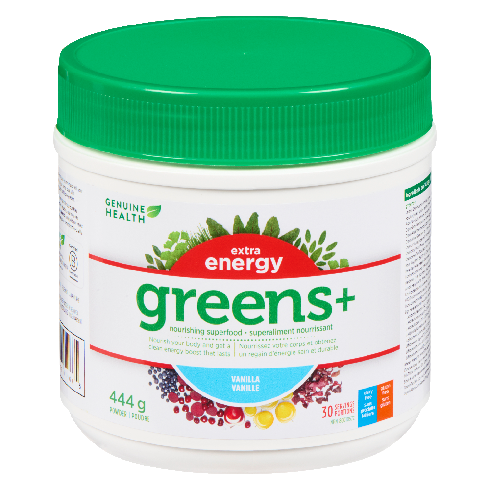 Genuine Health Greens+ Extra Energy - Vanilla 444g