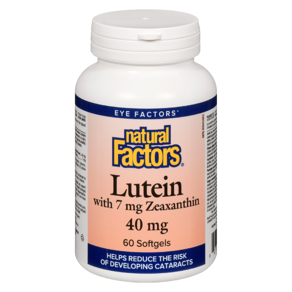 Natural Factors Lutein  40 mg  60 Softgels