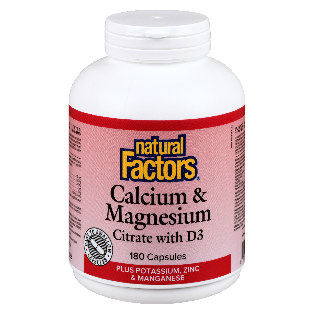 Calcium &amp; Magnesium Citrate with D3 Plus Potassium, Zinc &amp; Manganese Capsules 180s